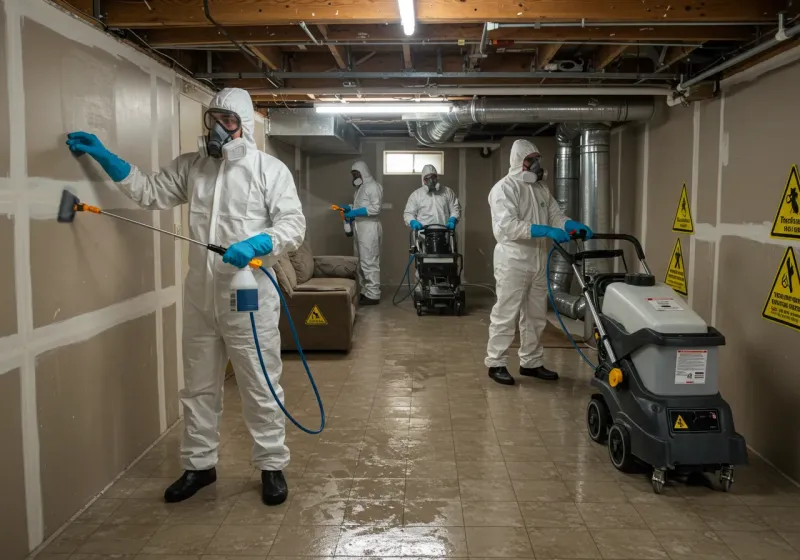 Basement Moisture Removal and Structural Drying process in Bryans Road, MD